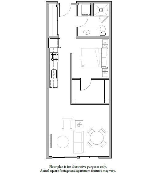 A8 1Bed North N545 floor plan